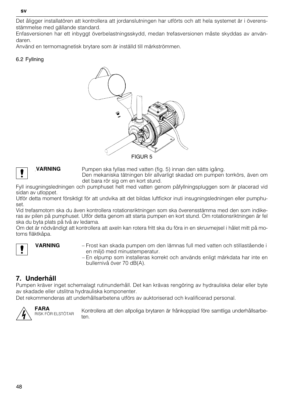 Underhåll | Xylem CO COM IM User Manual | Page 48 / 68