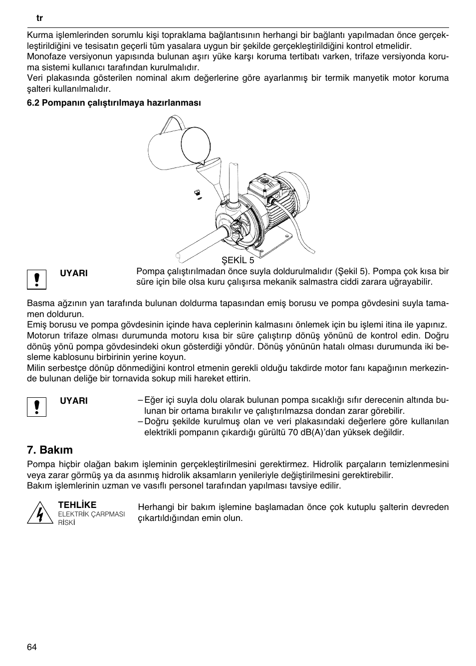 Bakım | Xylem CO COM IM User Manual | Page 64 / 68
