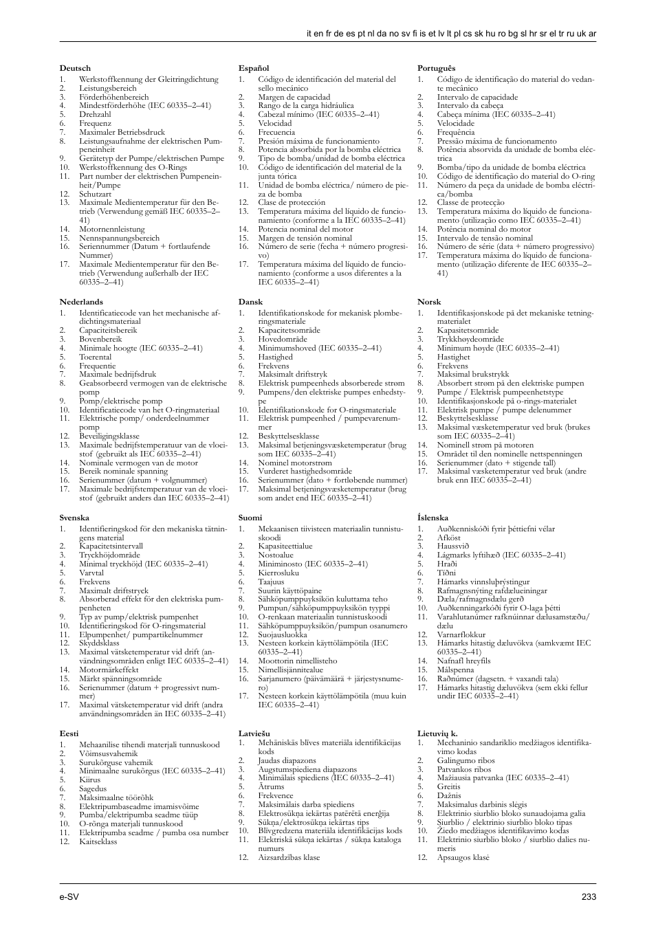 Xylem e-SV User Manual | Page 237 / 280