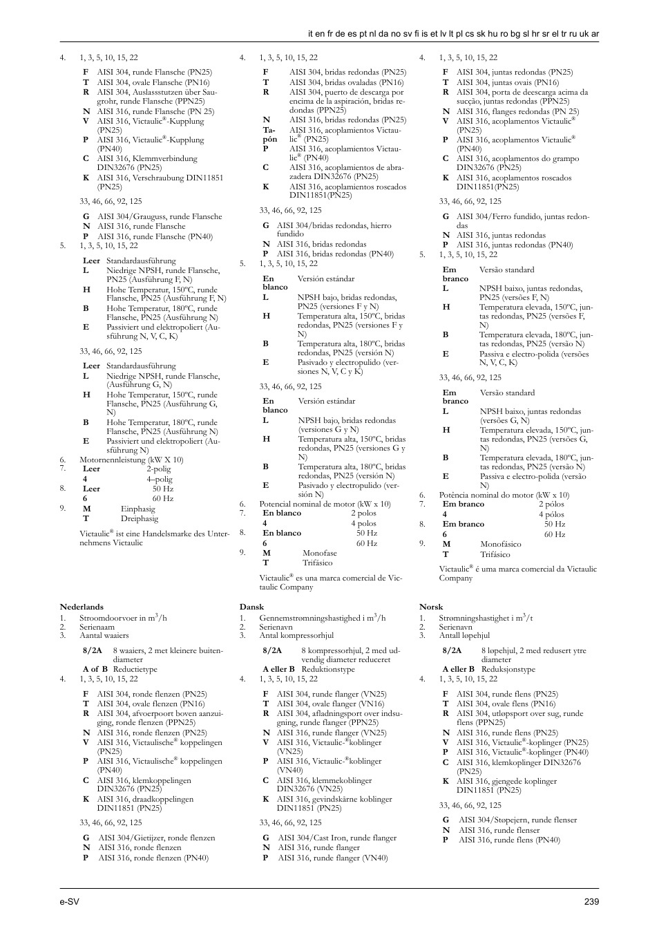 Xylem e-SV User Manual | Page 243 / 280