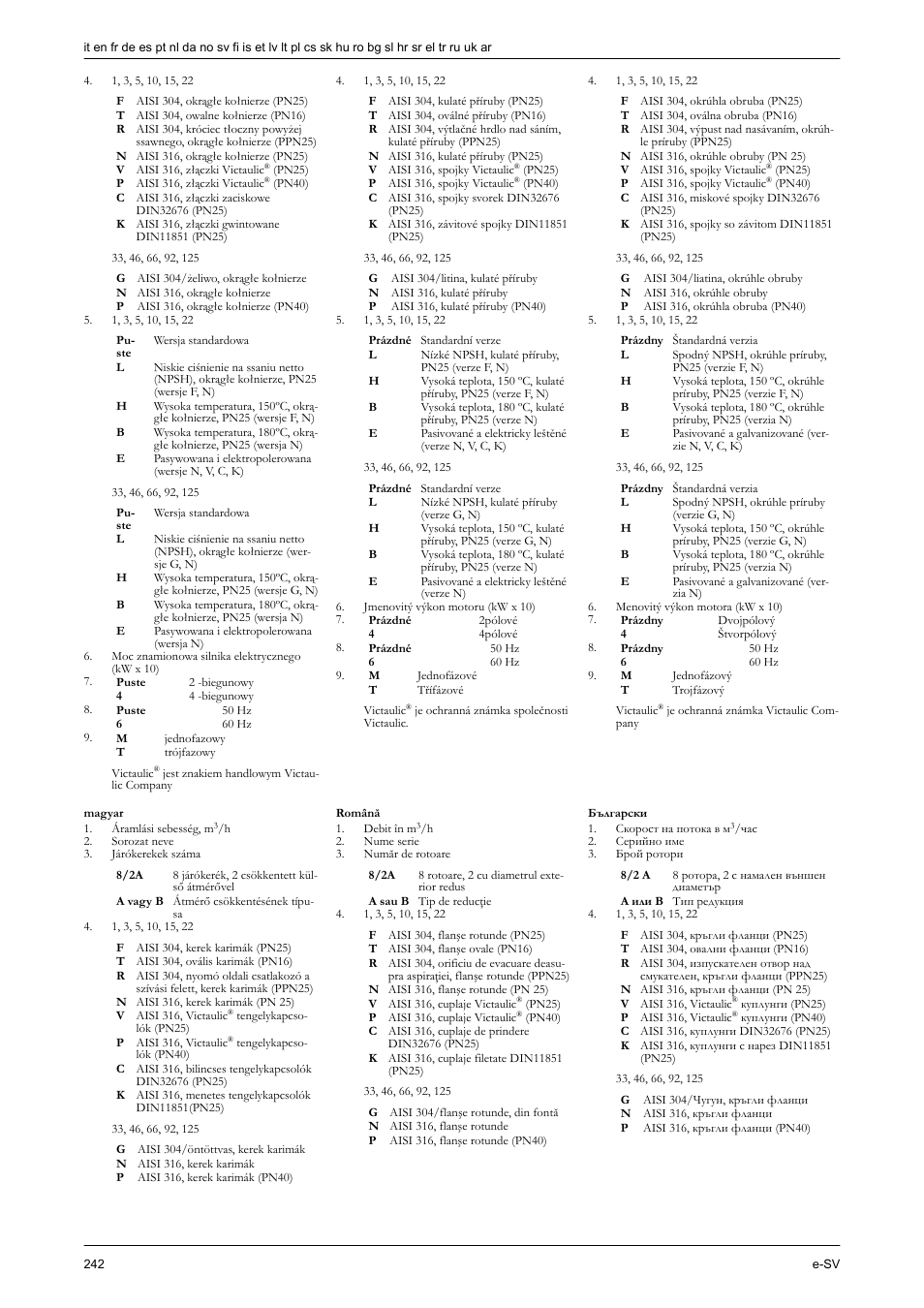 Xylem e-SV User Manual | Page 246 / 280