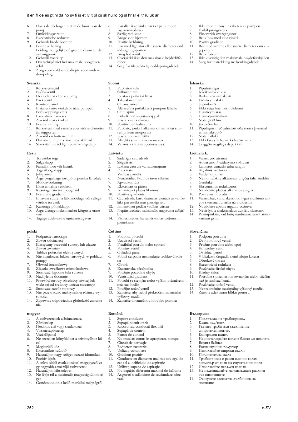 Xylem e-SV User Manual | Page 256 / 280