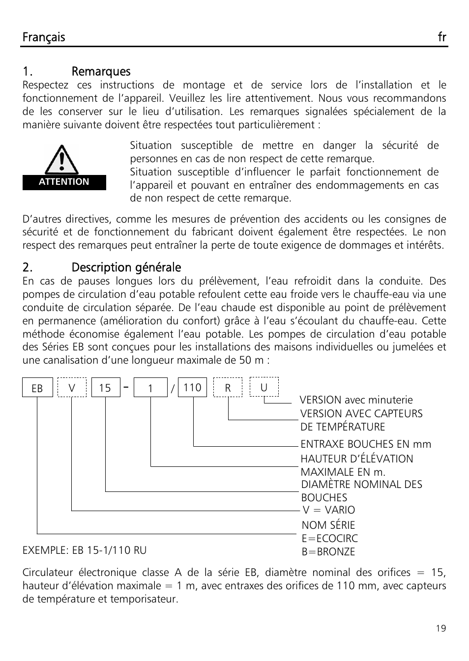 Xylem ECOCIRC EB EBV IM User Manual | Page 19 / 72