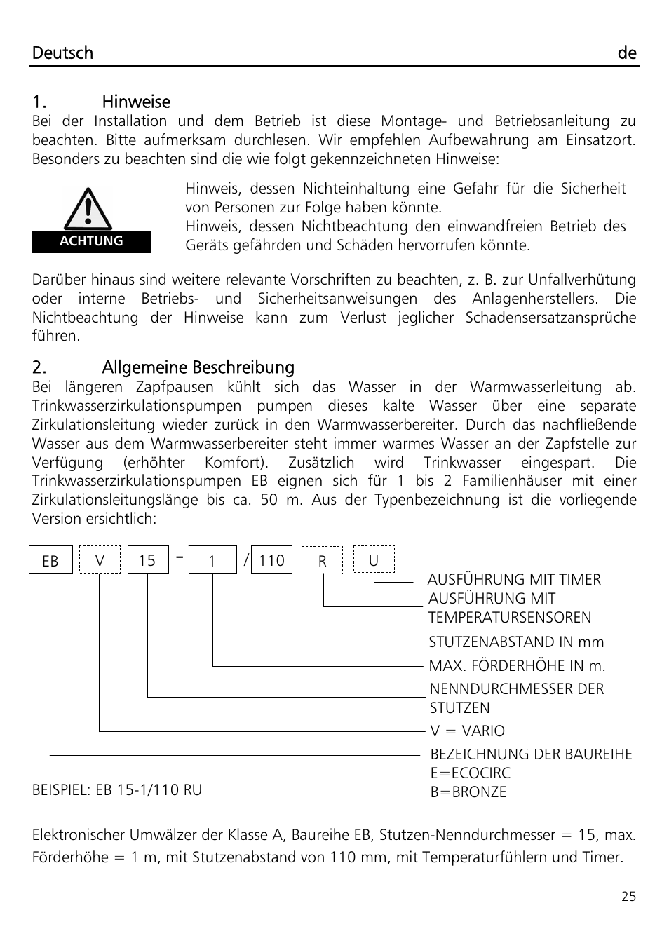Xylem ECOCIRC EB EBV IM User Manual | Page 25 / 72