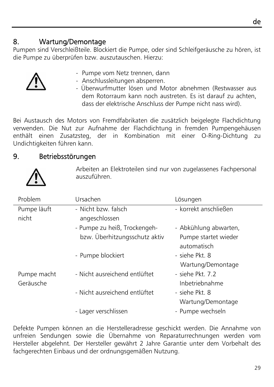 Xylem ECOCIRC EB EBV IM User Manual | Page 29 / 72