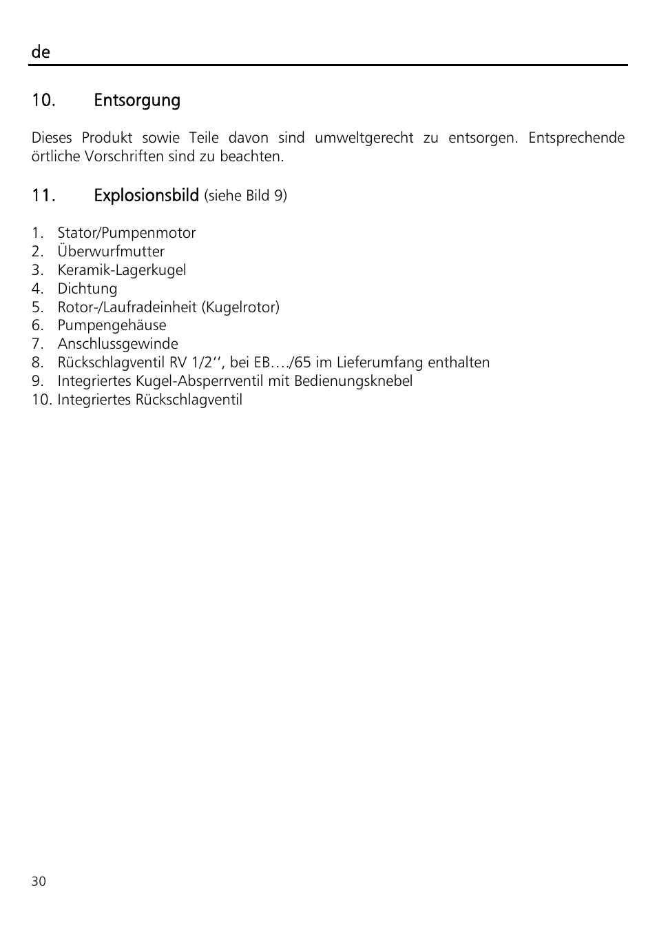 Xylem ECOCIRC EB EBV IM User Manual | Page 30 / 72