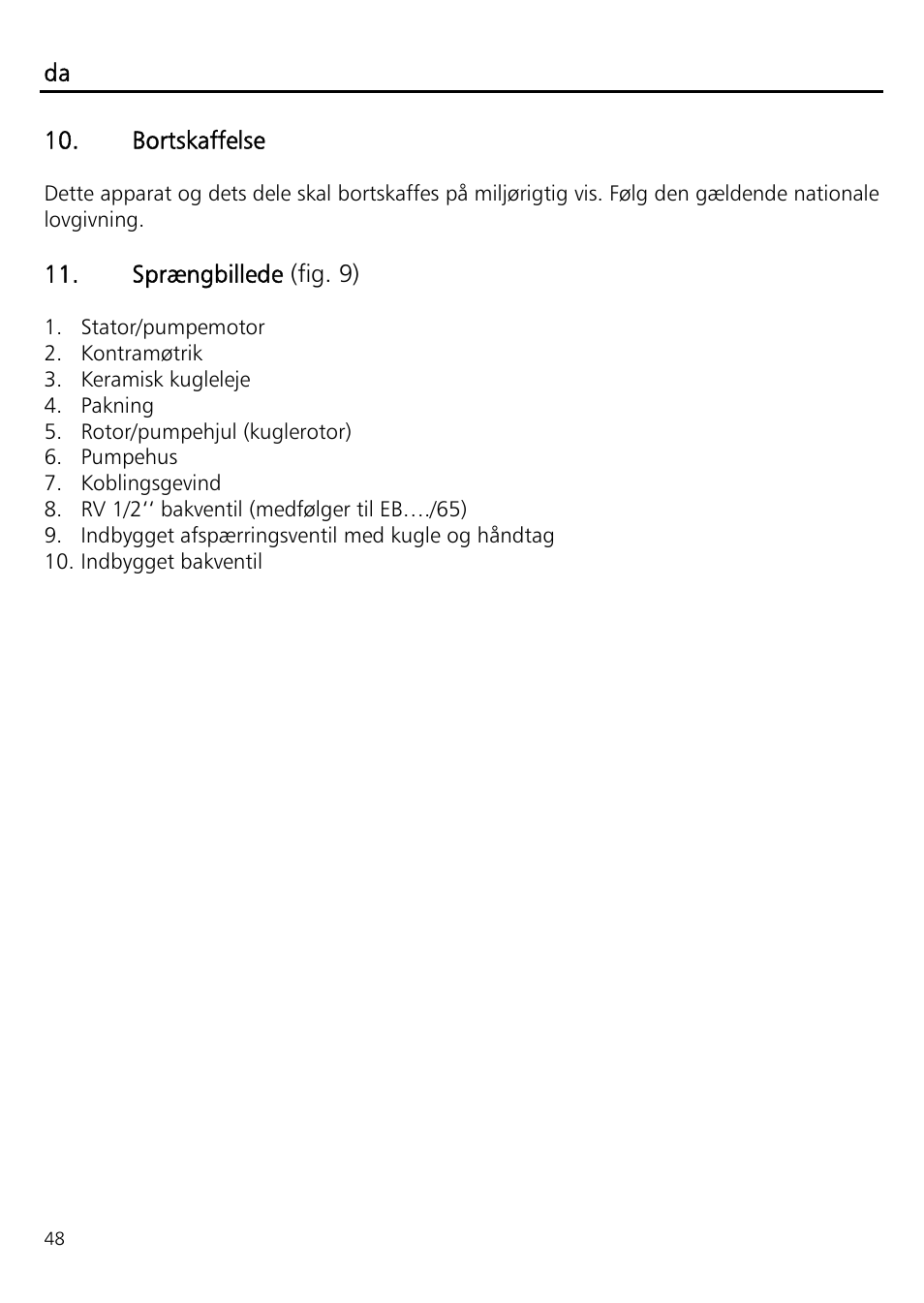 Xylem ECOCIRC EB EBV IM User Manual | Page 48 / 72