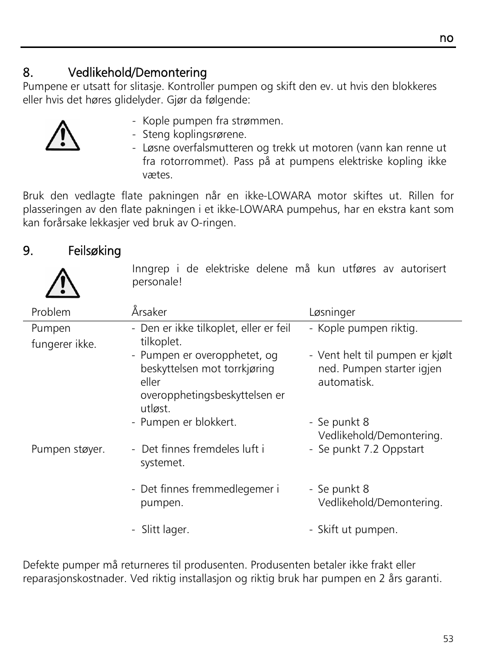 Xylem ECOCIRC EB EBV IM User Manual | Page 53 / 72