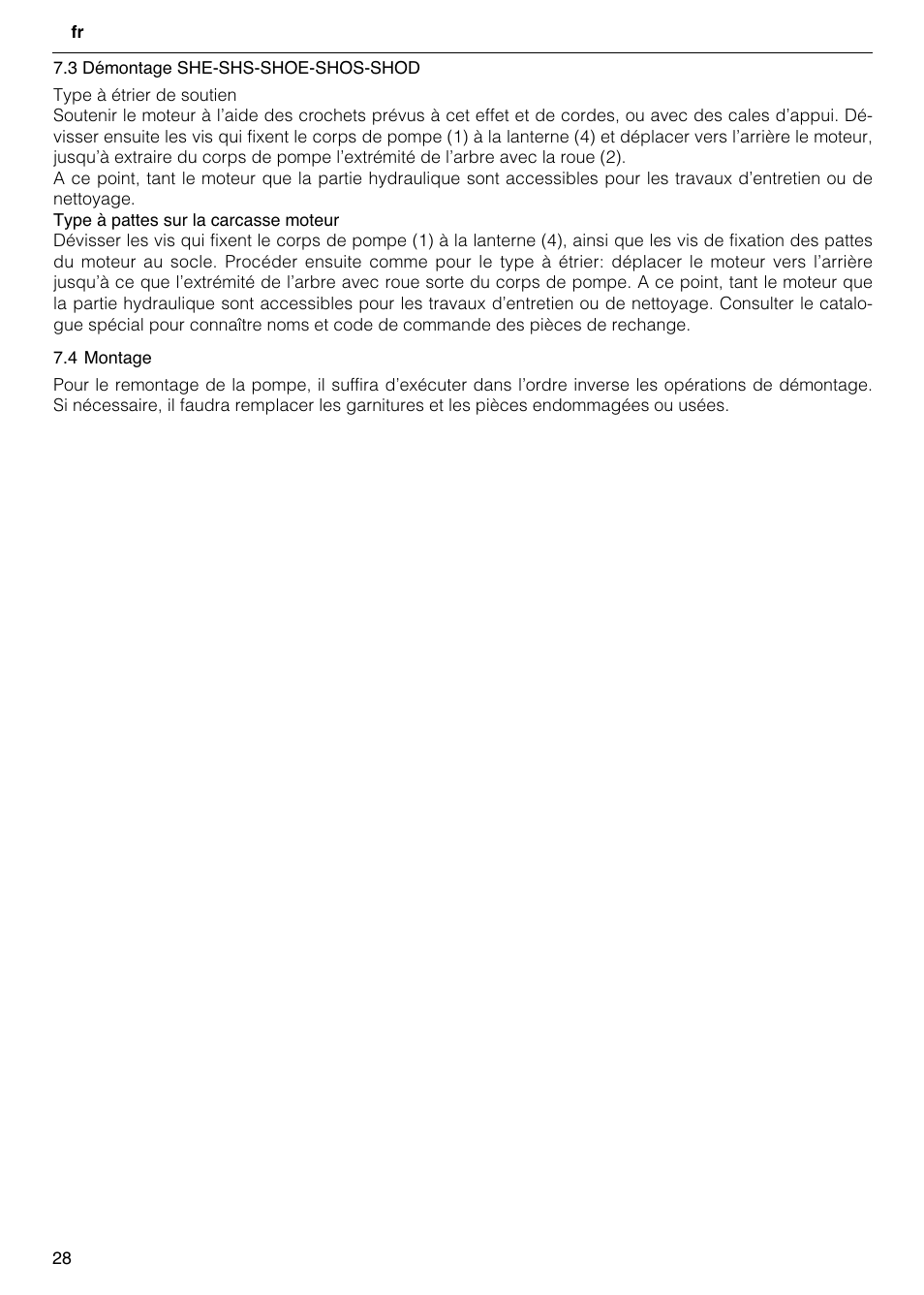 Xylem FH SH User Manual | Page 28 / 128