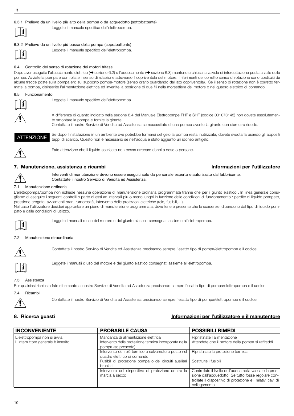 Xylem FHF Atex3 SHF Atex3 User Manual | Page 10 / 56