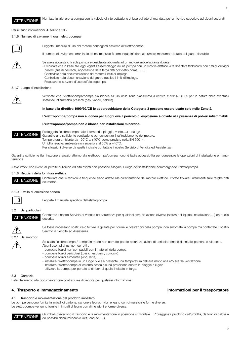 Xylem FHF Atex3 SHF Atex3 User Manual | Page 7 / 56