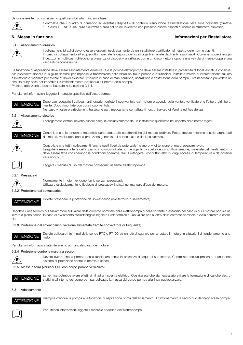 Xylem FHF Atex3 SHF Atex3 User Manual | Page 9 / 56