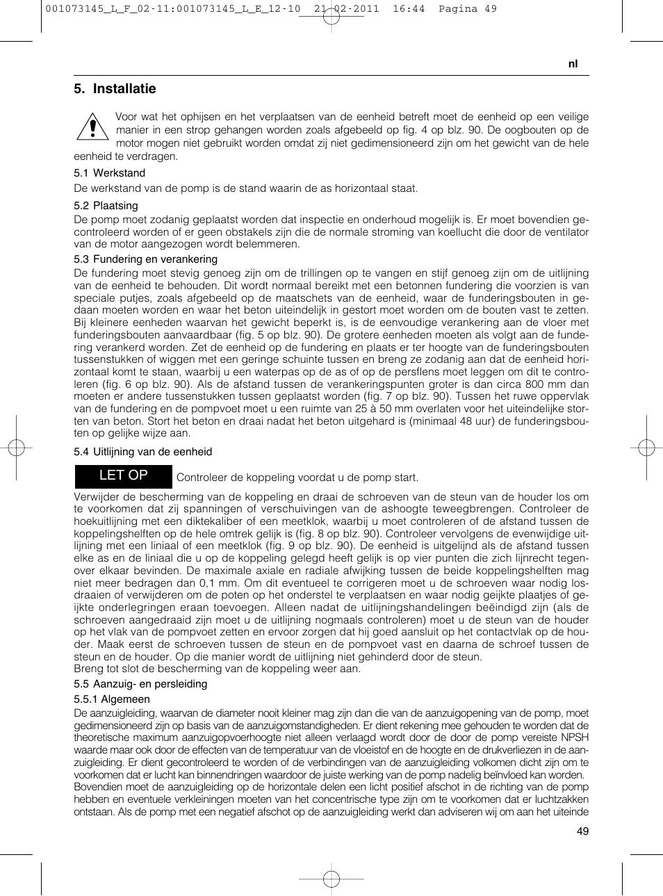Xylem FHF SHF User Manual | Page 49 / 100