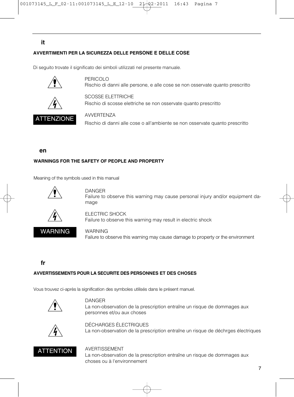 Xylem FHF SHF User Manual | Page 7 / 100