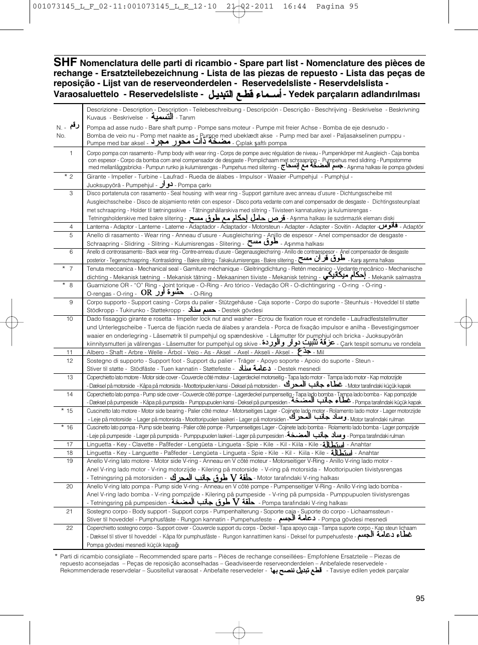 Xylem FHF SHF User Manual | Page 95 / 100