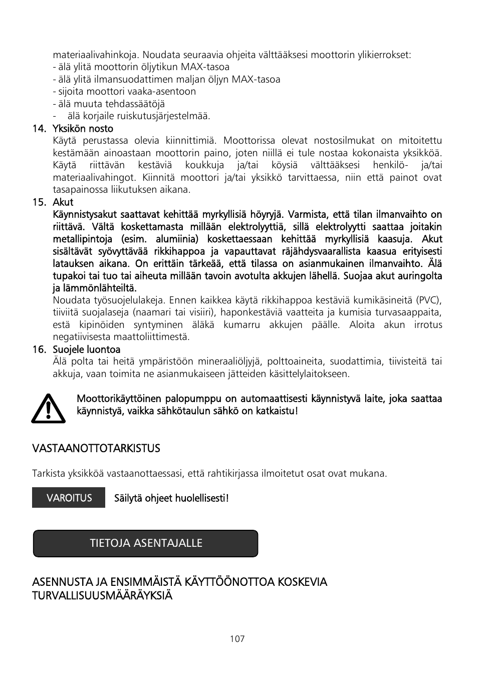 Xylem Fire diesel pump D Series GEN D Series User Manual | Page 107 / 176