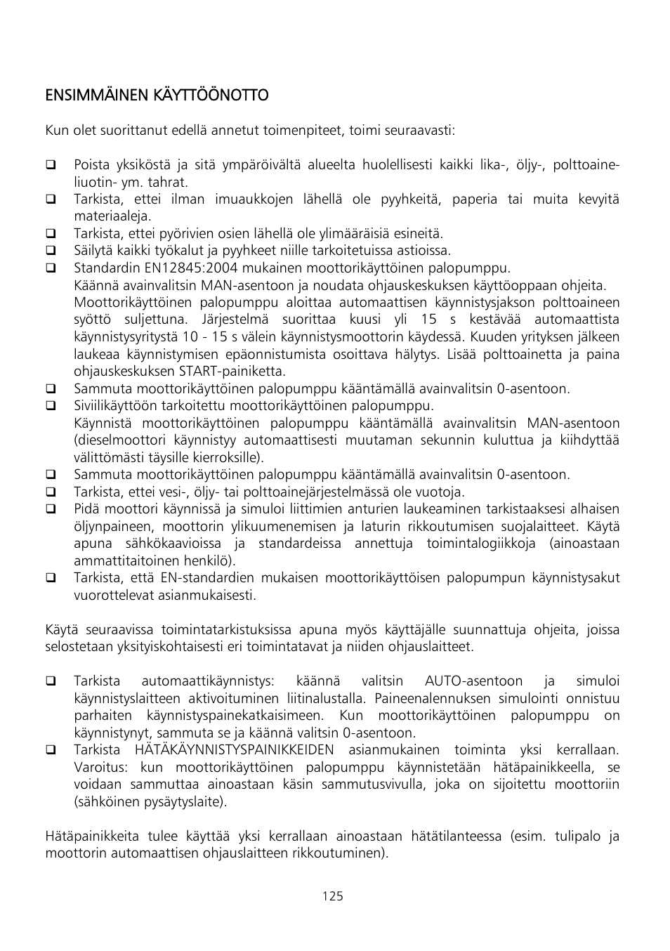 Xylem Fire diesel pump D Series GEN D Series User Manual | Page 125 / 176