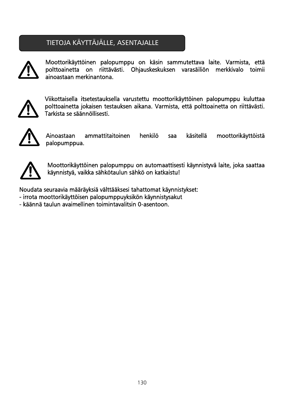 Xylem Fire diesel pump D Series GEN D Series User Manual | Page 130 / 176