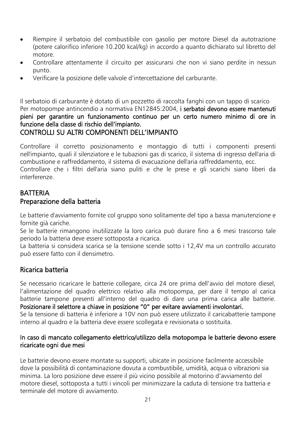 Xylem Fire diesel pump D Series GEN D Series User Manual | Page 21 / 176