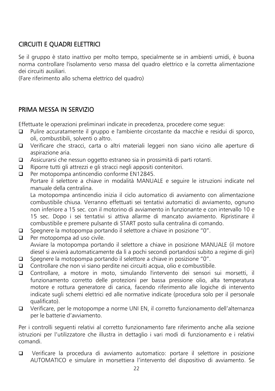 Xylem Fire diesel pump D Series GEN D Series User Manual | Page 22 / 176