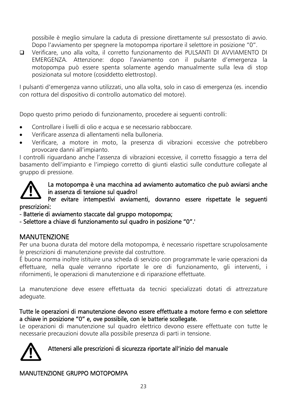 Xylem Fire diesel pump D Series GEN D Series User Manual | Page 23 / 176