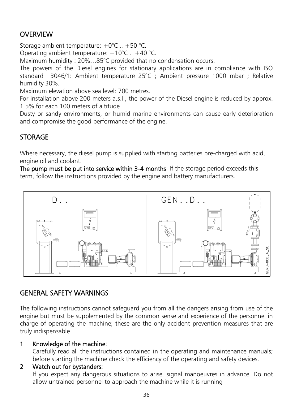 Xylem Fire diesel pump D Series GEN D Series User Manual | Page 36 / 176