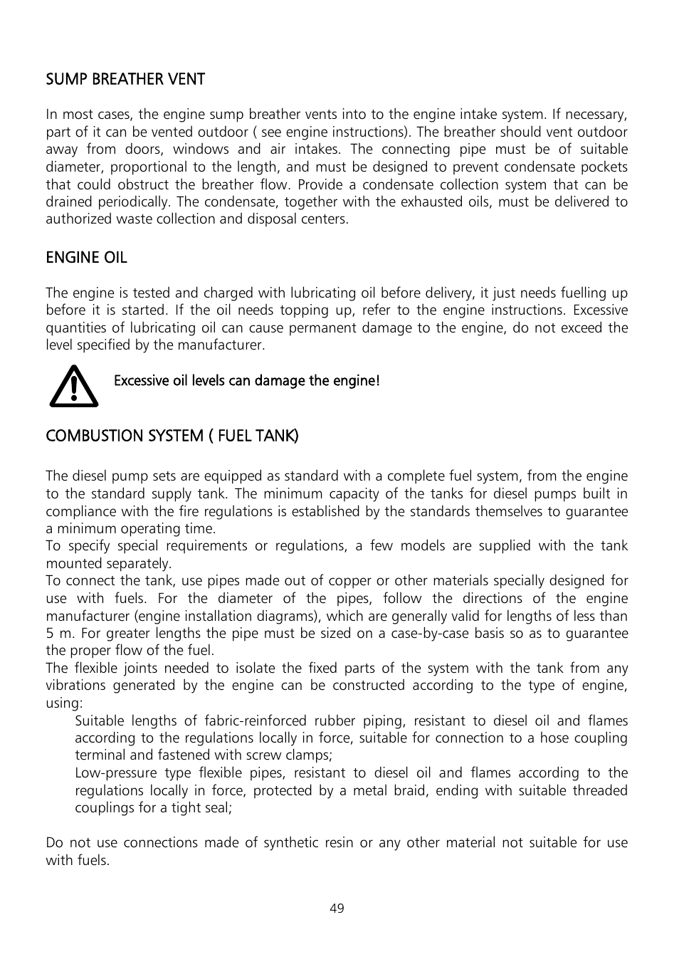 Xylem Fire diesel pump D Series GEN D Series User Manual | Page 49 / 176