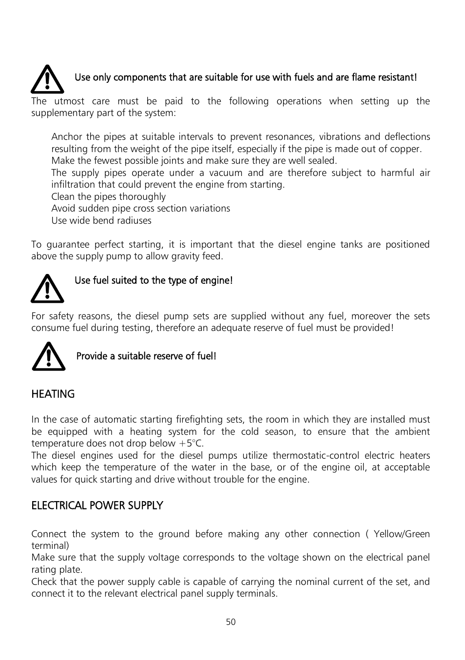 Xylem Fire diesel pump D Series GEN D Series User Manual | Page 50 / 176