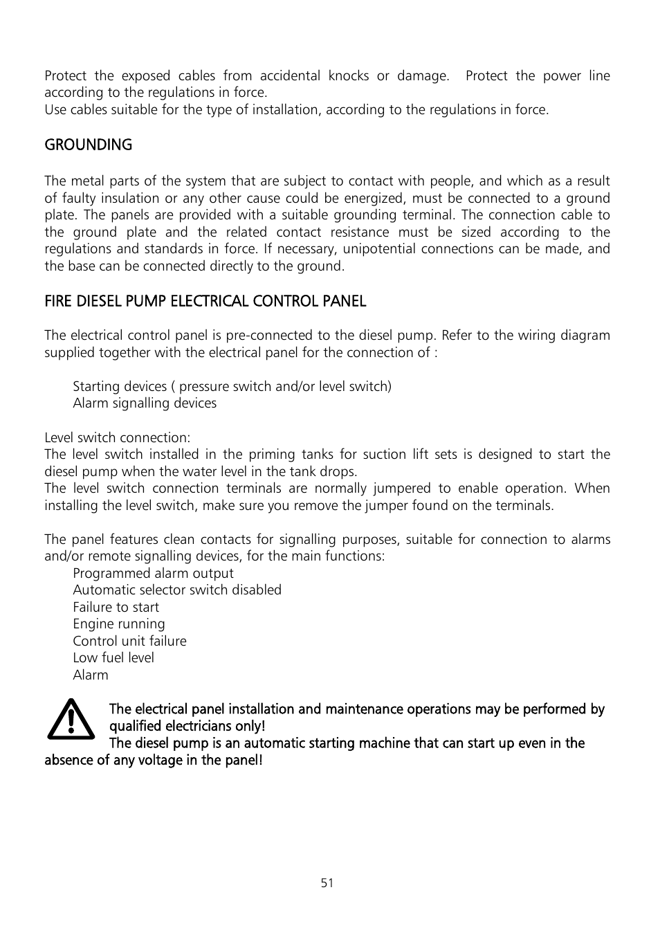 Xylem Fire diesel pump D Series GEN D Series User Manual | Page 51 / 176