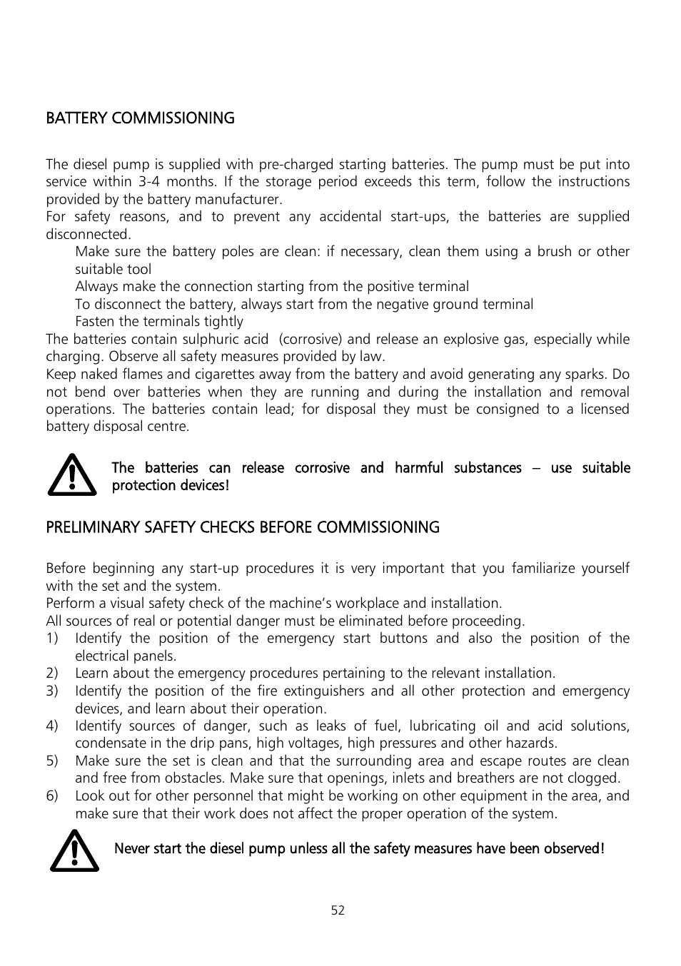Xylem Fire diesel pump D Series GEN D Series User Manual | Page 52 / 176