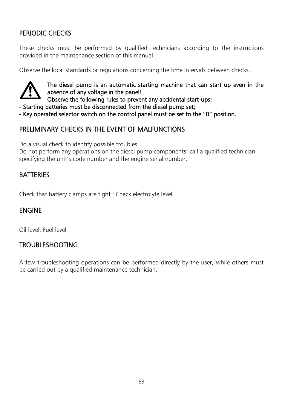 Xylem Fire diesel pump D Series GEN D Series User Manual | Page 63 / 176
