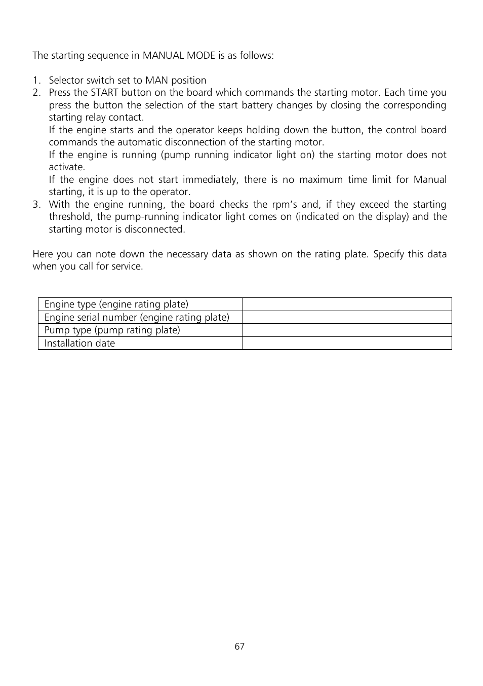 Xylem Fire diesel pump D Series GEN D Series User Manual | Page 67 / 176