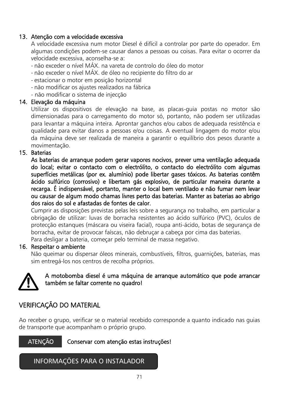 Xylem Fire diesel pump D Series GEN D Series User Manual | Page 71 / 176