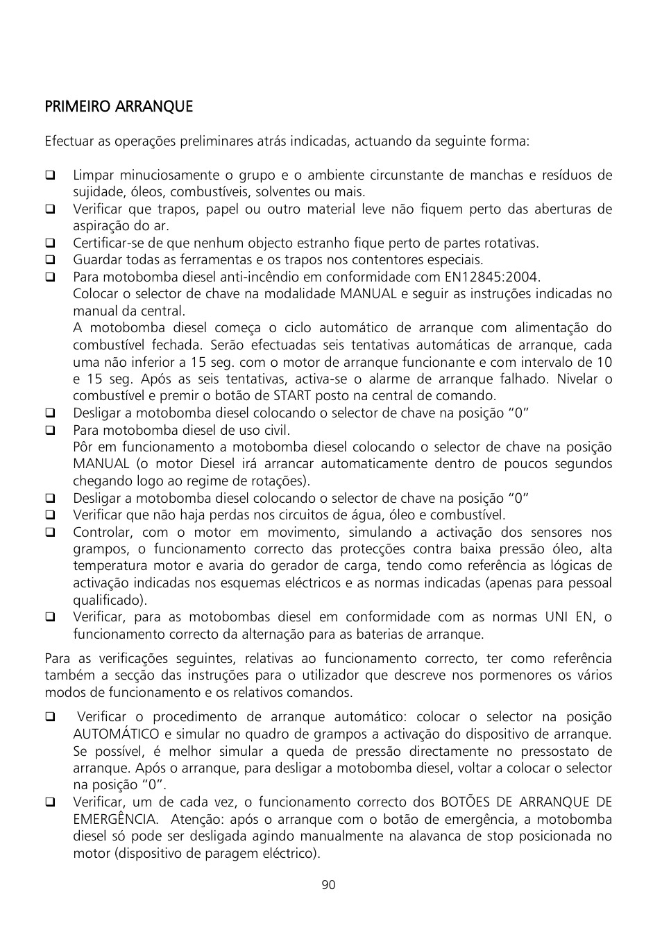 Xylem Fire diesel pump D Series GEN D Series User Manual | Page 90 / 176
