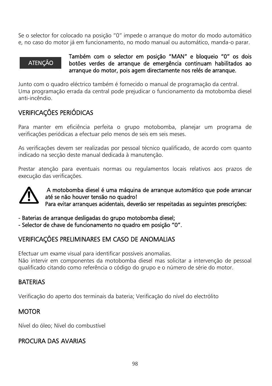 Xylem Fire diesel pump D Series GEN D Series User Manual | Page 98 / 176