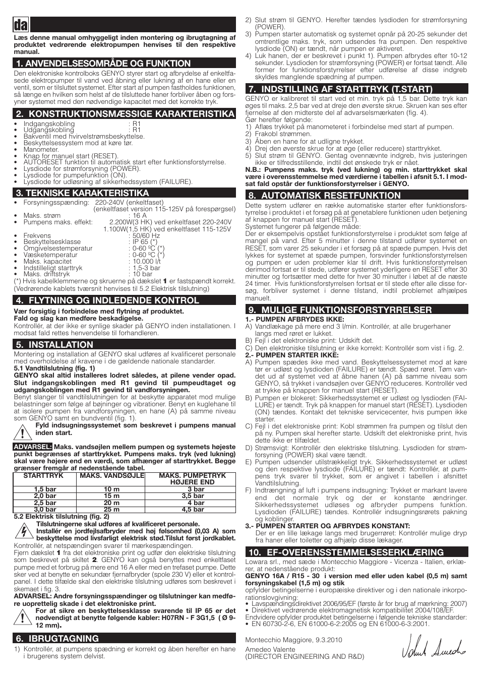 Xylem GENYO 16A / R15 30 User Manual | Page 12 / 20