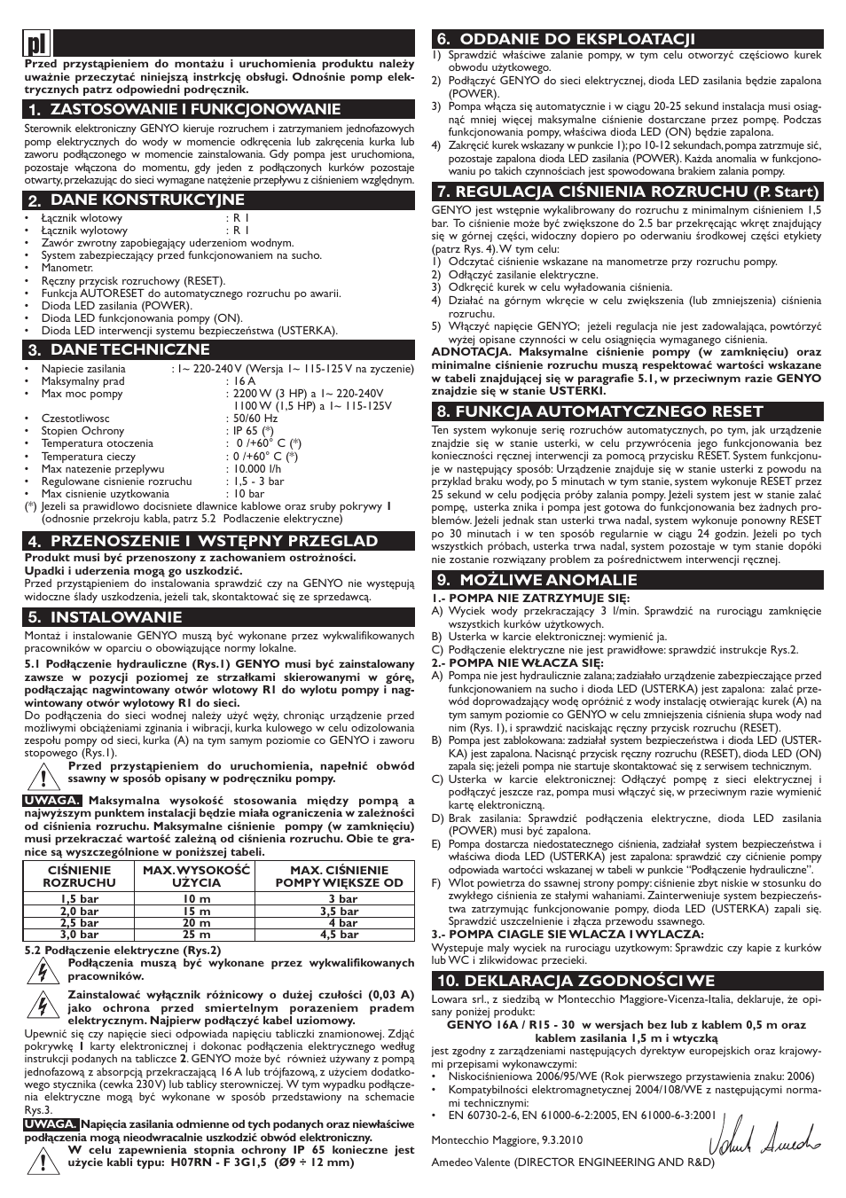 Xylem GENYO 16A / R15 30 User Manual | Page 16 / 20
