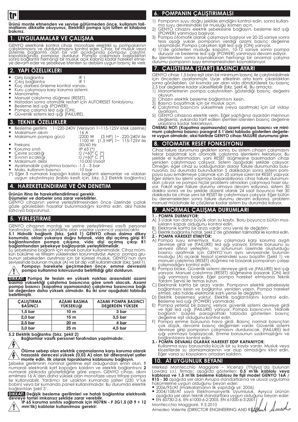 Xylem GENYO 16A / R15 30 User Manual | Page 17 / 20