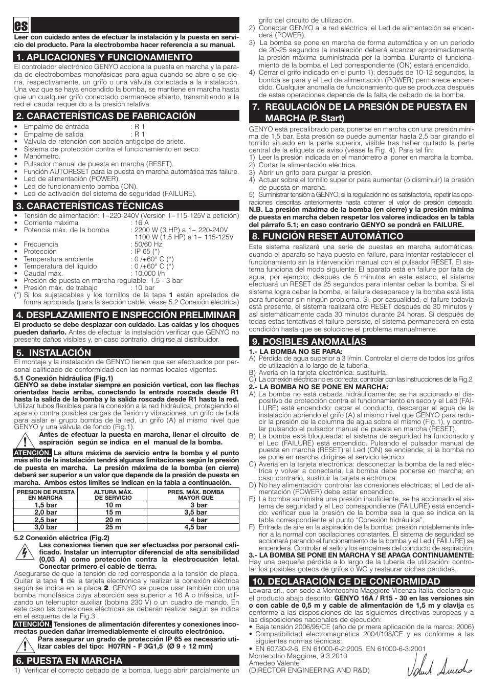 Xylem GENYO 16A / R15 30 User Manual | Page 8 / 20
