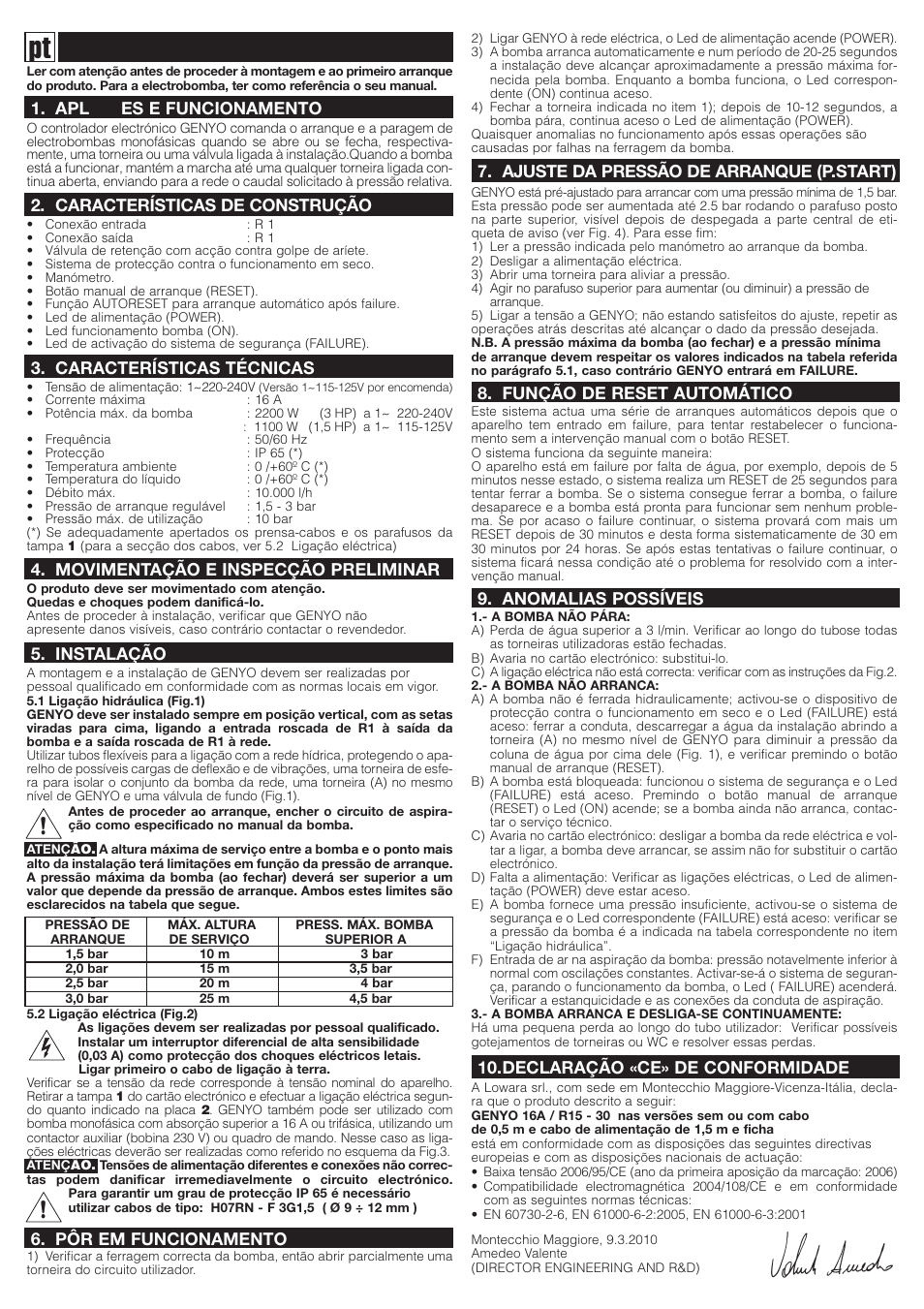 Xylem GENYO 16A / R15 30 User Manual | Page 9 / 20