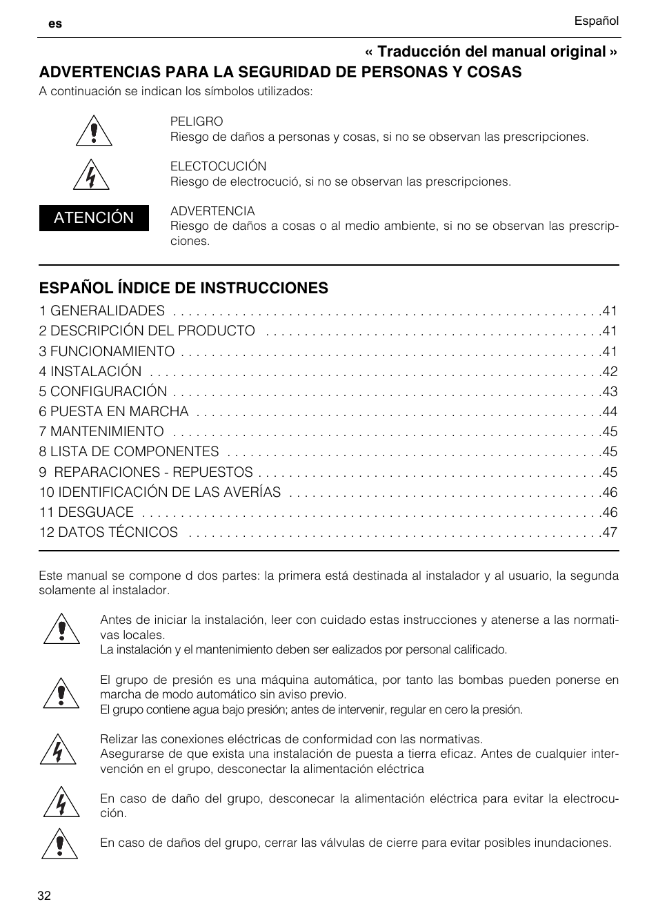 Xylem GHV User Manual | Page 32 / 76