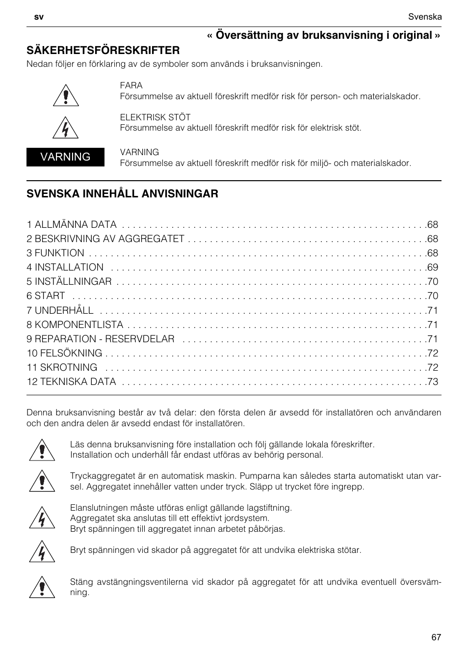 Xylem GHV User Manual | Page 67 / 76