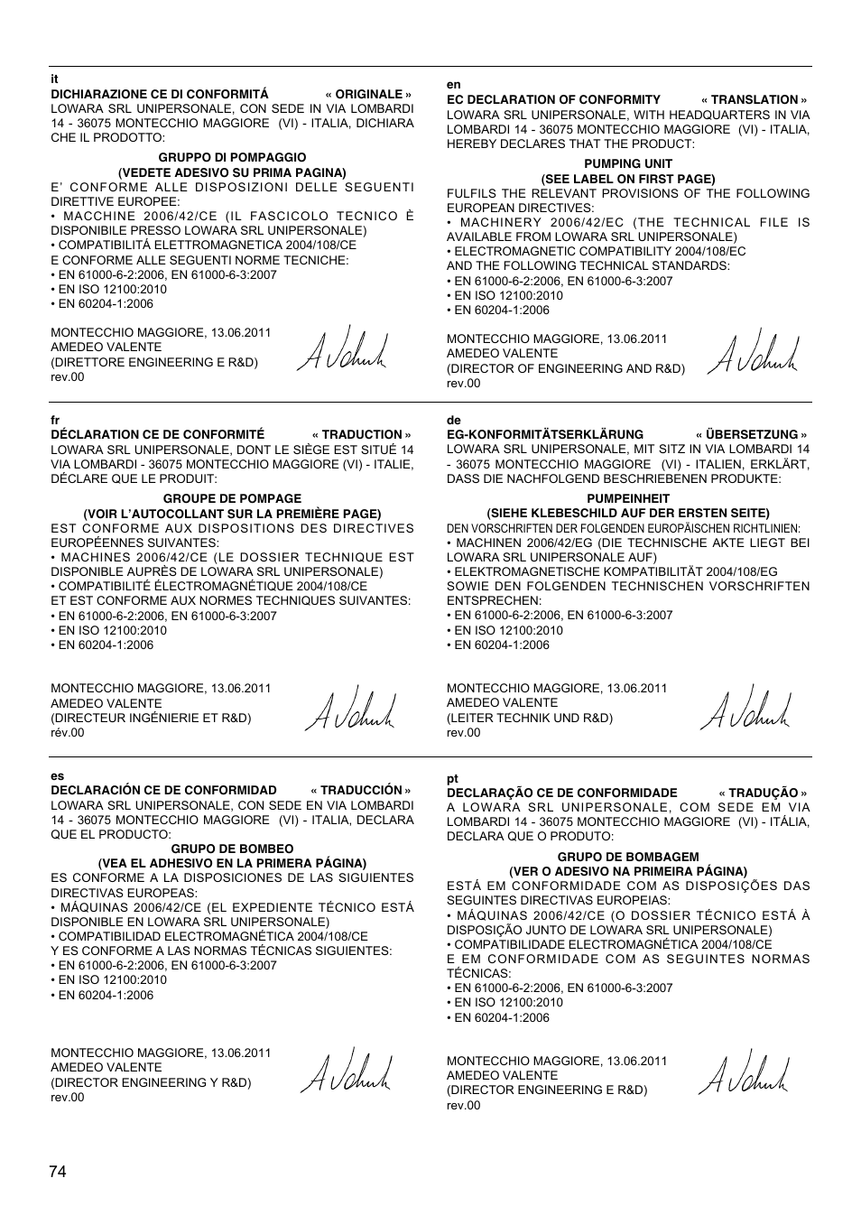 Xylem GHV User Manual | Page 74 / 76