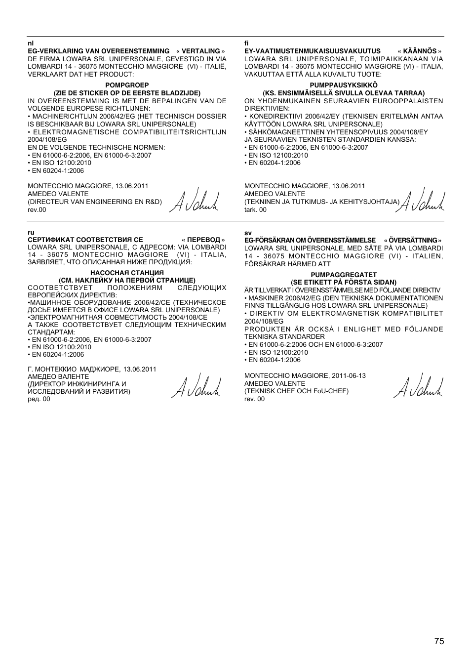 Xylem GHV User Manual | Page 75 / 76