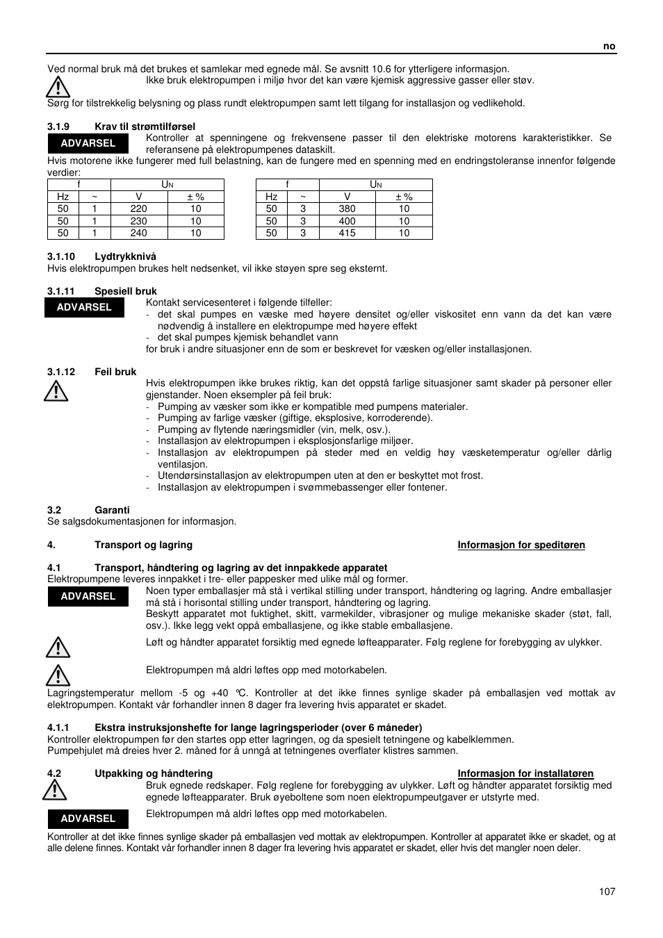 Xylem GLS GLV User Manual | Page 107 / 230