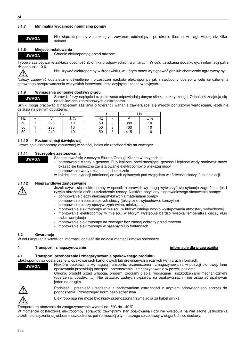 Xylem GLS GLV User Manual | Page 114 / 230