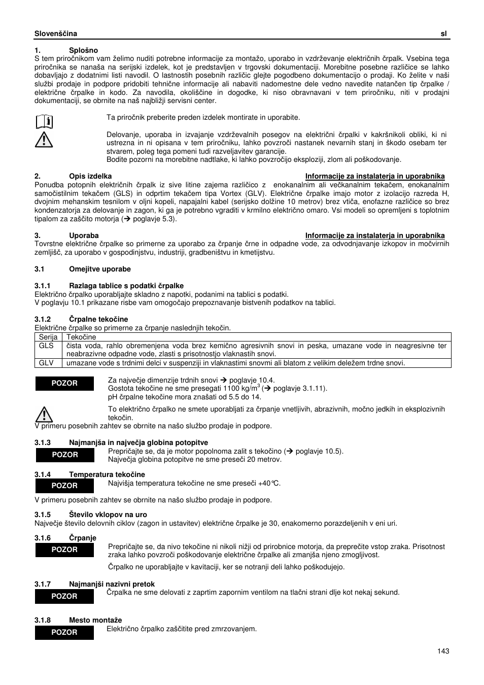 Xylem GLS GLV User Manual | Page 143 / 230