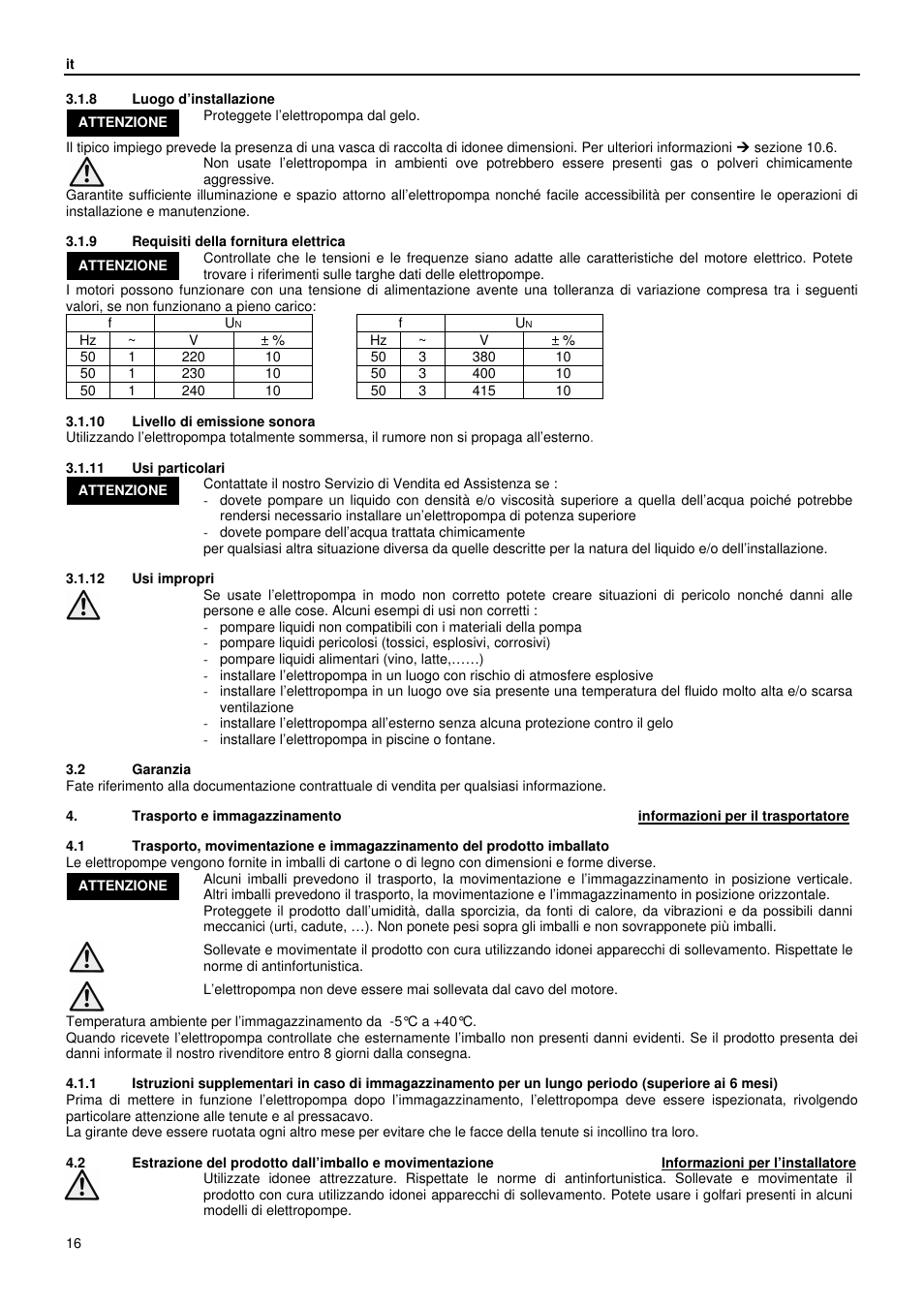 Xylem GLS GLV User Manual | Page 16 / 230