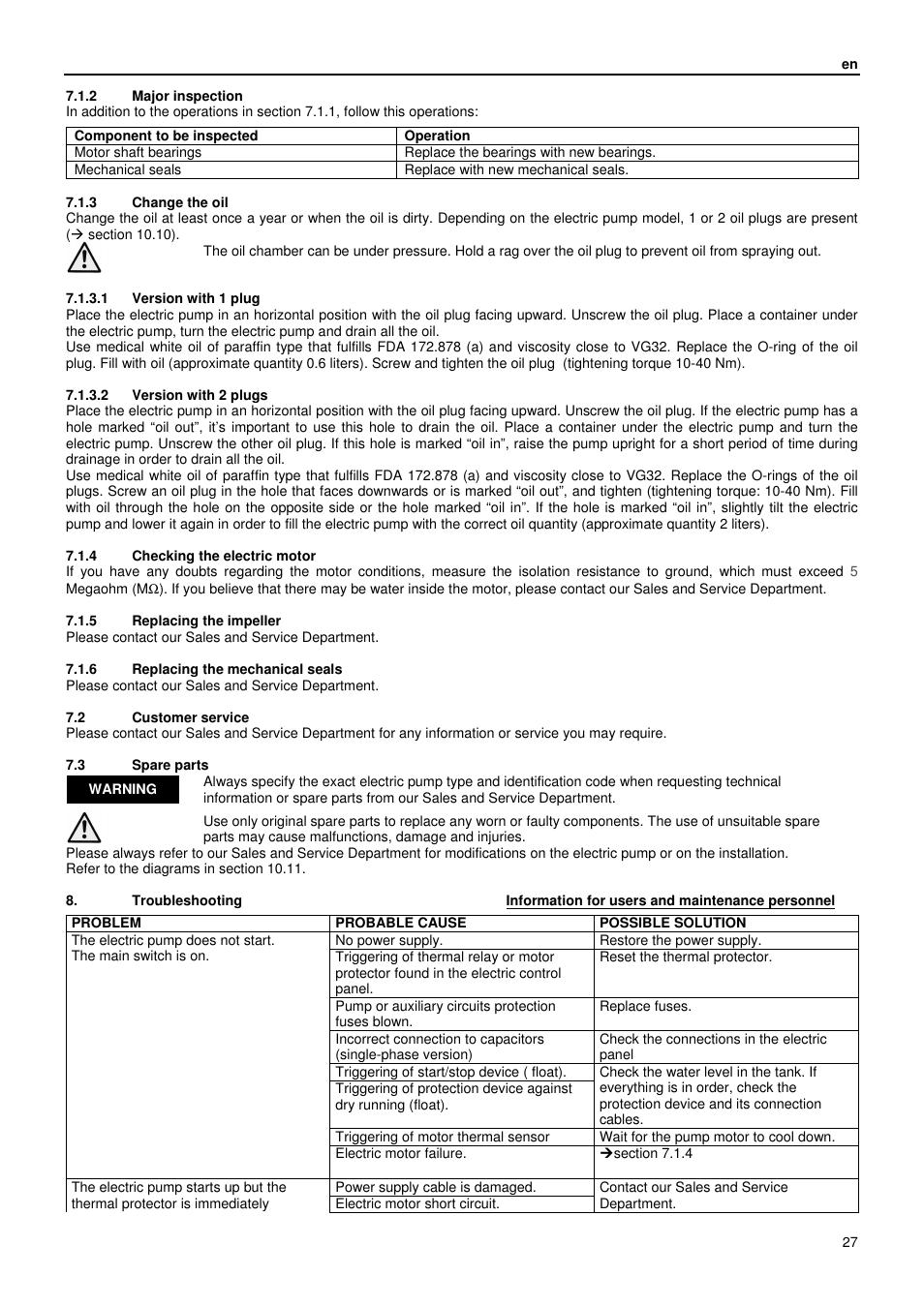 Xylem GLS GLV User Manual | Page 27 / 230