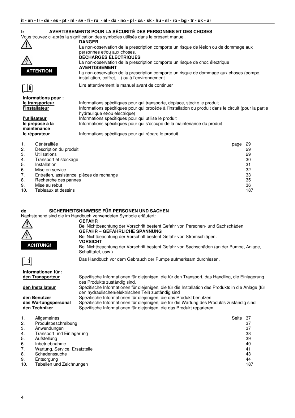 Xylem GLS GLV User Manual | Page 4 / 230